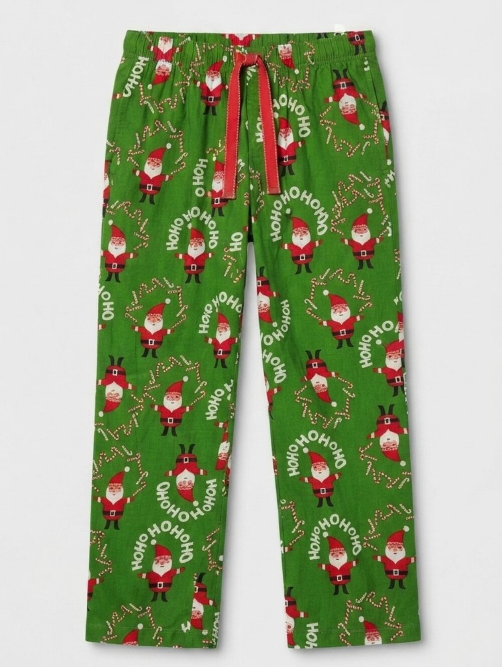 Old Navy Women's XL Green Flannel Pajama Pants Christmas Santa Ho Ho
